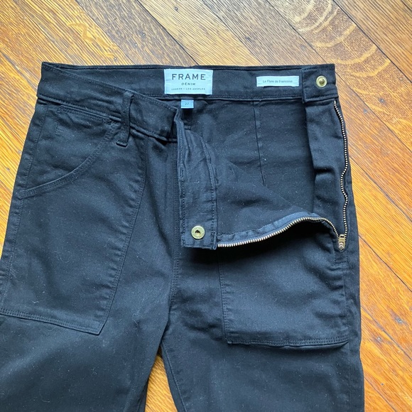 High-waisted long black Frame Denim flare jeans - Picture 3 of 10